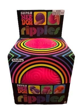 Super NeeDoh Ripples Squeeze Ball - Bright Pink
